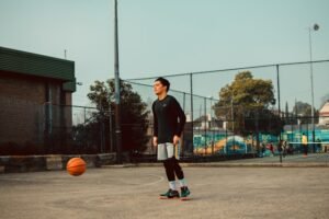 étirements des basketteurs