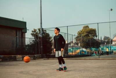 étirements des basketteurs